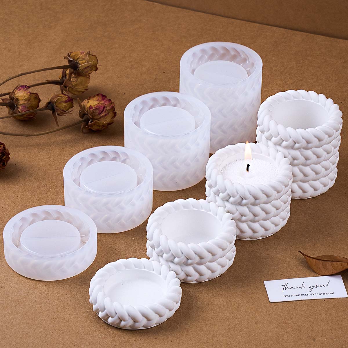 Coaster Mold Round - Cetakan Silikon Bentuk Bulat untuk Lilin