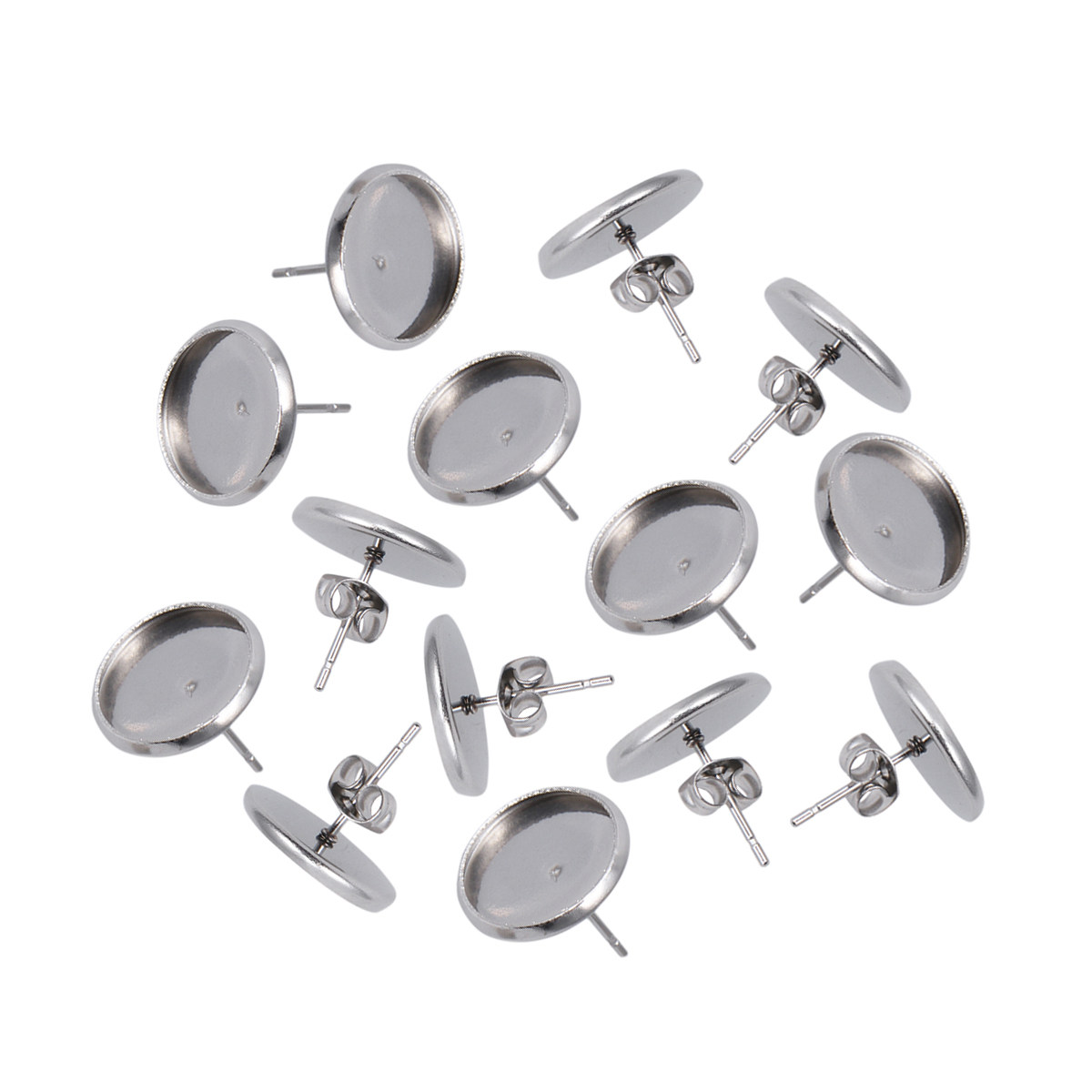 Bezels Set Pendant - 80 buah bingkai anting-anting dari baja