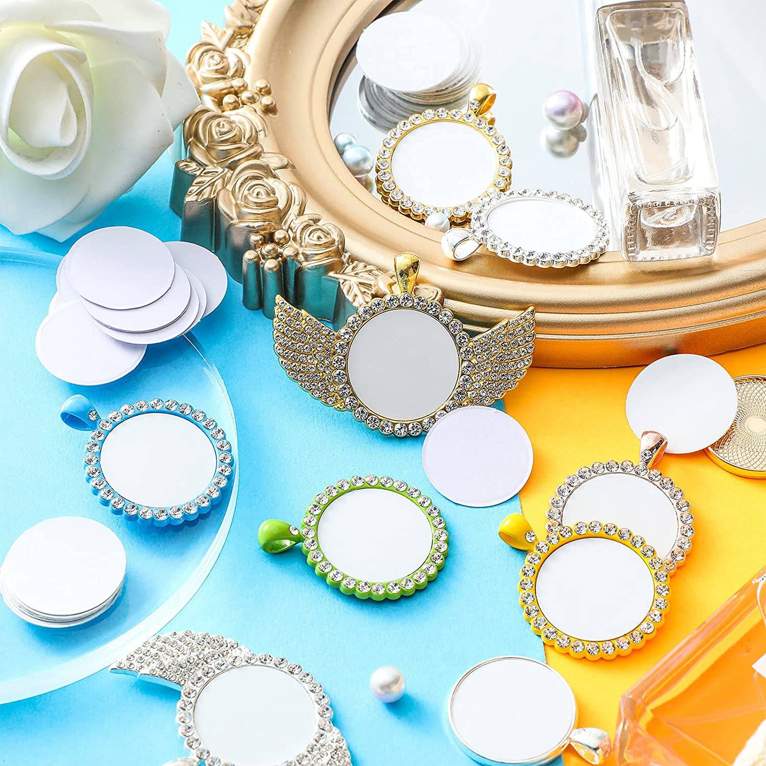 Bezels Set Pendant - AT35-Set Stiker Aluminium Kosong Sublimasi Baki