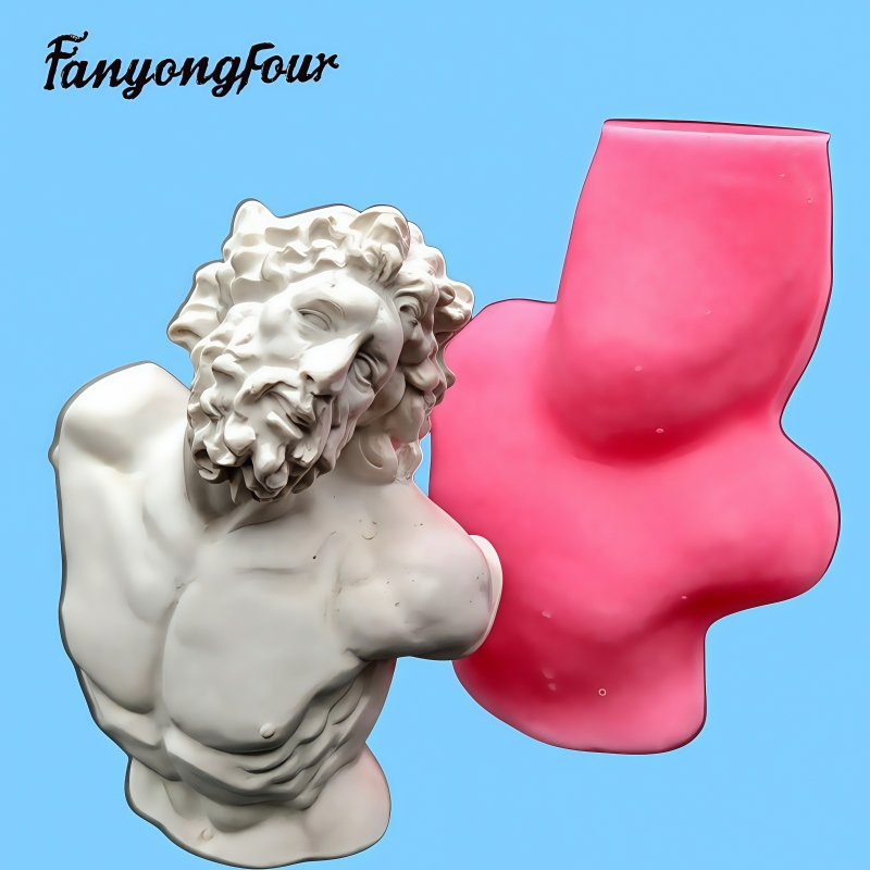 Resin Craft Ideas - Cetakan silikon setengah badan Laokong, resin