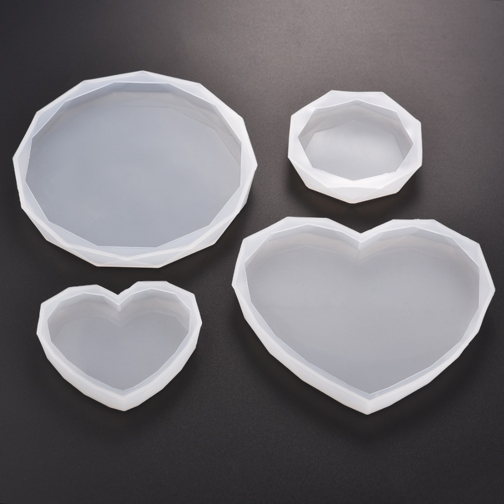 Coaster Mold Round - Cetakan Silikon Resin Coaster Bentuk Hati