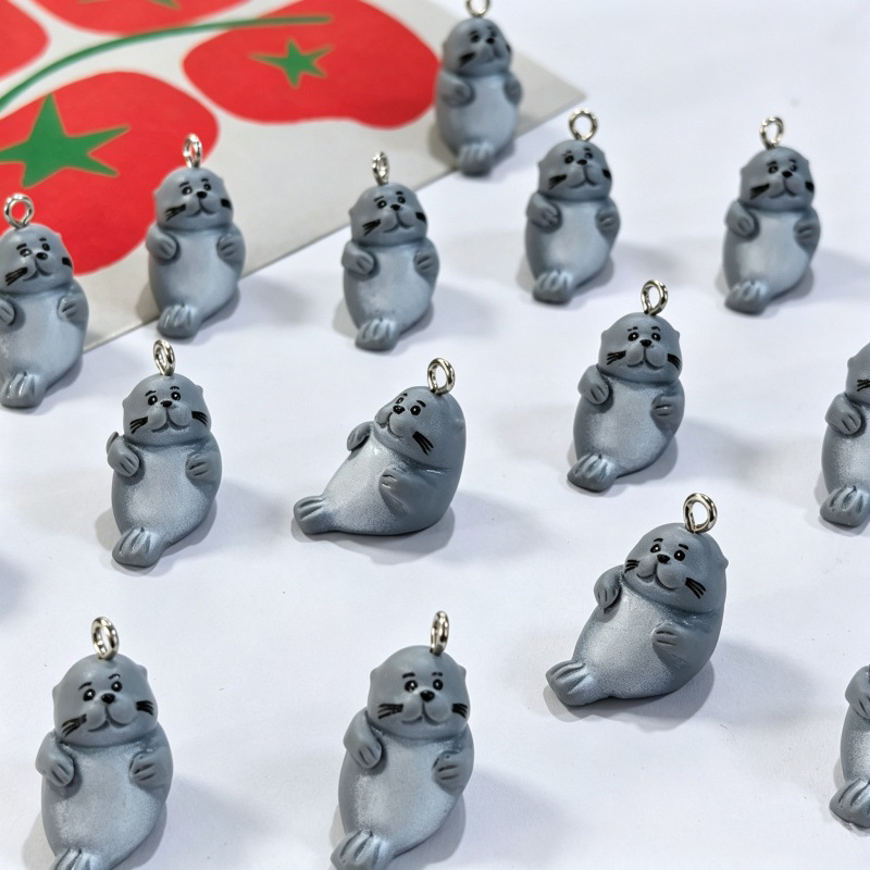Resin Crafts Diy - 6 Buah Liontin Singa Laut Lucu
