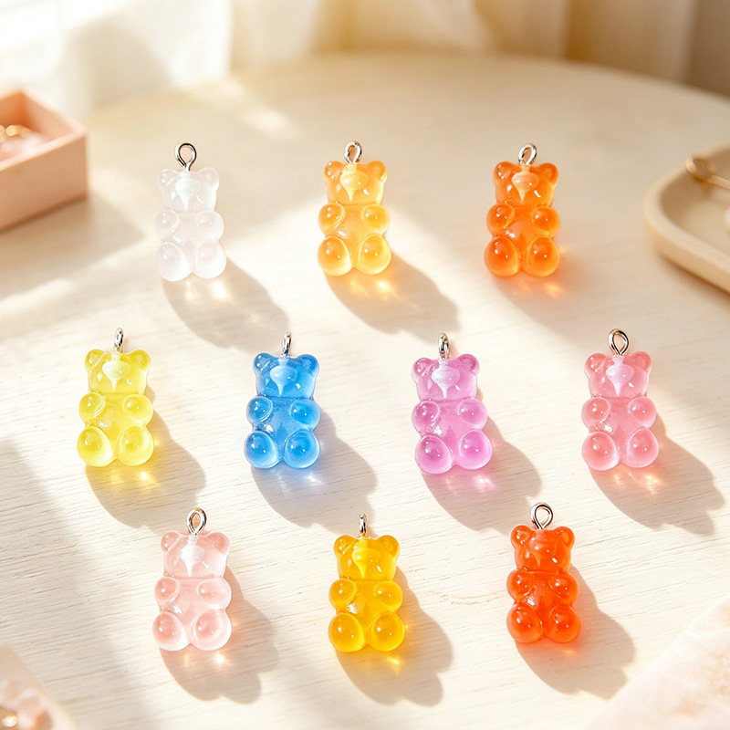 Resin Crafts Diy - 10 buah hiasan berbentuk beruang dari