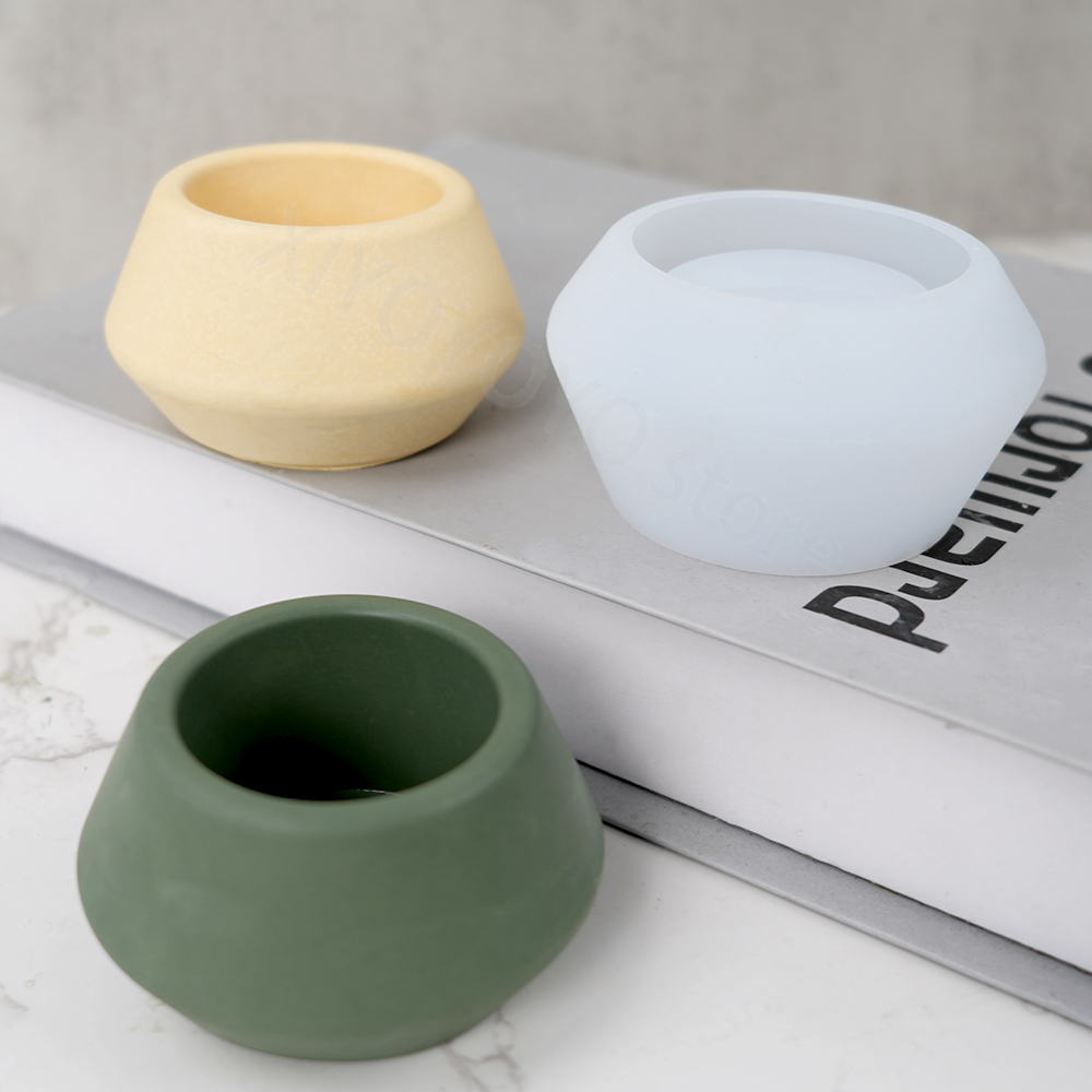 Coaster Mold Round - Mangkuk bulat kotak penyimpanan cetakan silikon