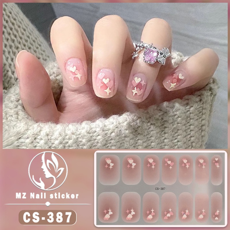 1 Lembar Stiker Kuku Gel Semi- - Gold Foil Flakes ulasan dan harga