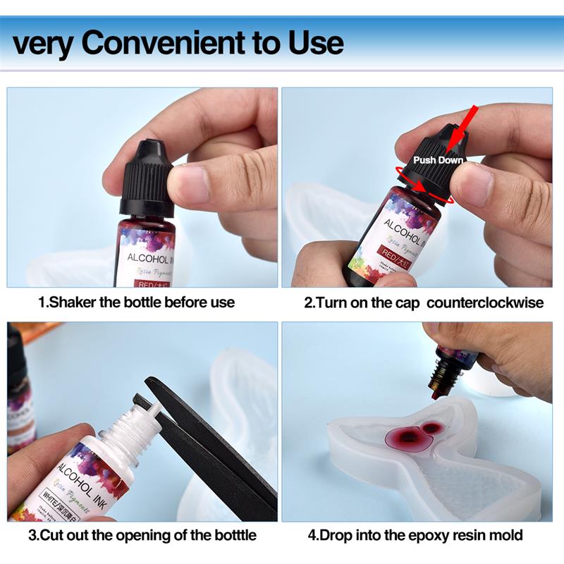 24 Warna/Set 10Ml Tinta Seni P - Resin Dye Alcohol ulasan dan harga