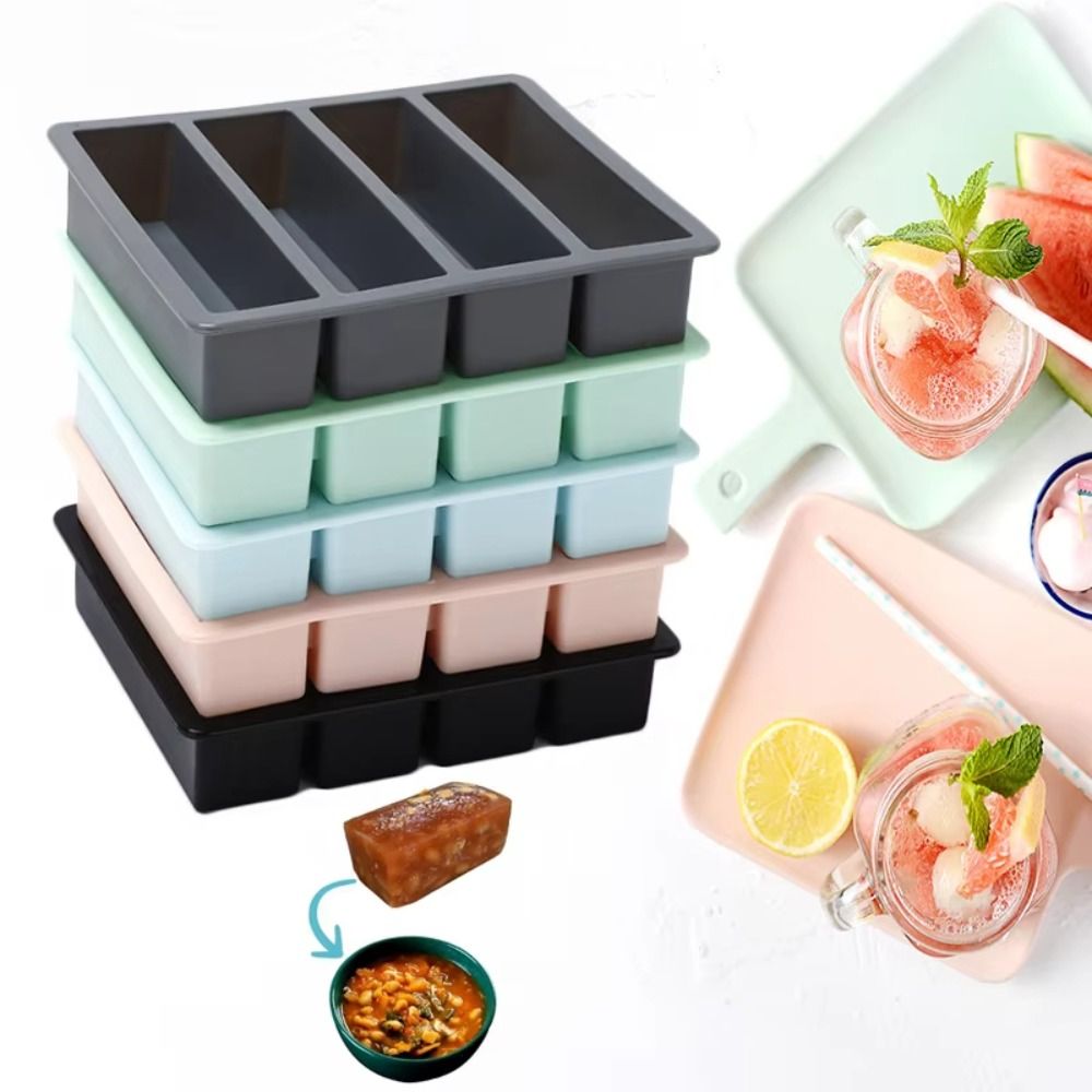 Cetakan Es Silikon 4 Kotak Bes - Serving Tray Mold ulasan dan harga