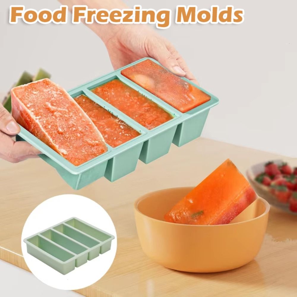 Cetakan Es Silikon 4 Kotak Bes - Serving Tray Mold ulasan dan harga