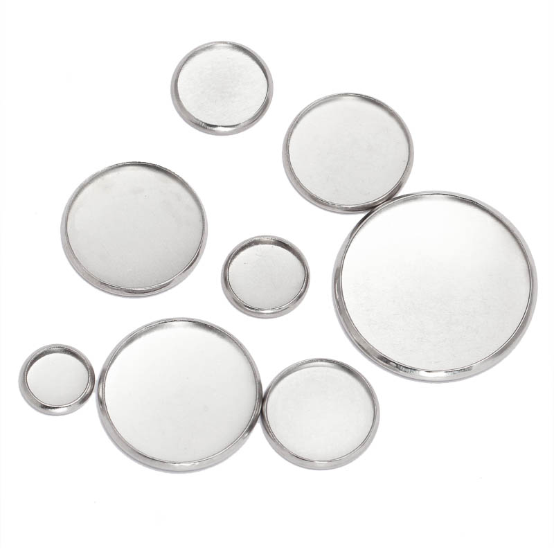 20 Pcs Stainless Steel Round P - Bezels Set Pendant ulasan dan harga