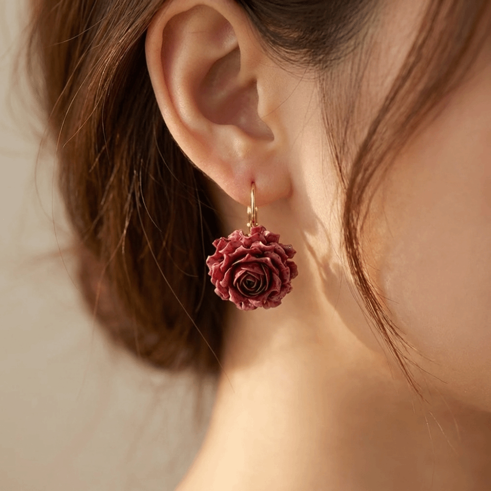 Anting Mawar Buatan Manis dari - Flower Preservation Resin ulasan dan harga