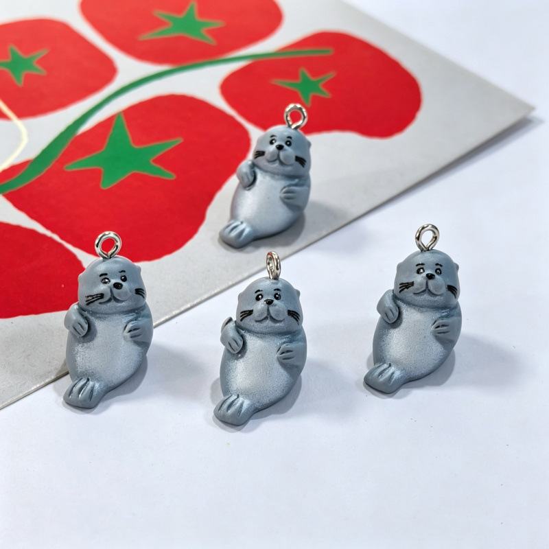 6 Buah Liontin Singa Laut Lucu - Resin Crafts Diy ulasan dan harga