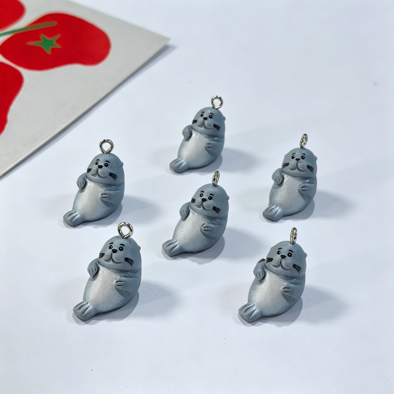 6 Buah Liontin Singa Laut Lucu - Resin Crafts Diy ulasan dan harga