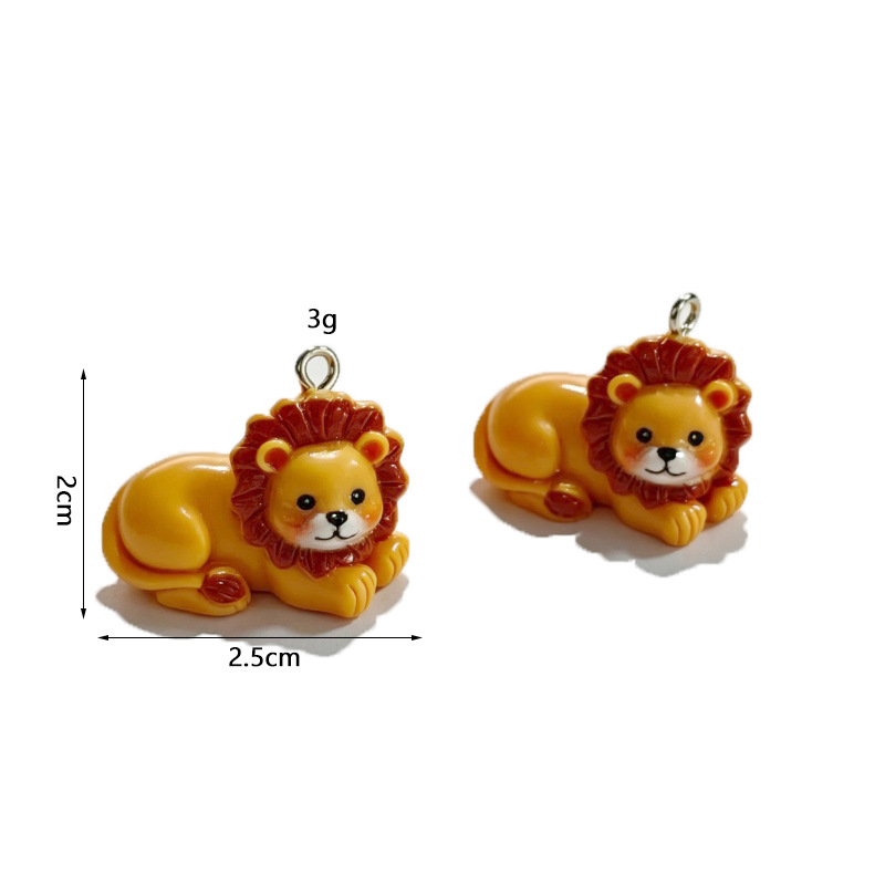 6 Buah Liontin Singa Lucu Berb - Resin Crafts Diy ulasan dan harga